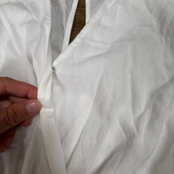 TRAC Women's Embroidered Cover-Up Romper White/Navy Sz M Summer Beach - Picture 6 of 13